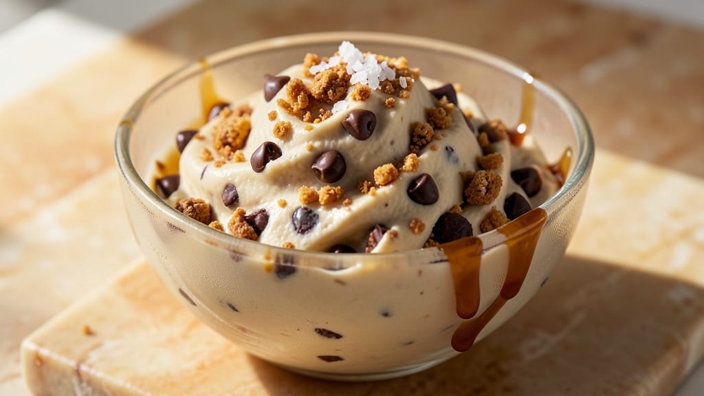 Chocolate Chip Cookie Ice Cream Recipe: Melty Chunks and Swirled Vanilla Frosting