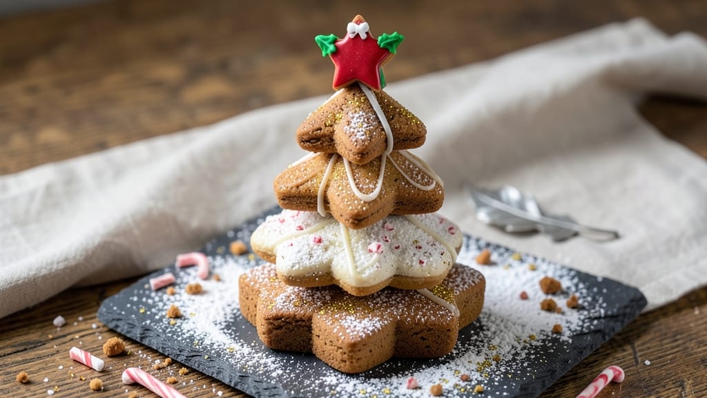 3D Cookie Christmas Tree Recipe: Stacked Edges and Festive Frosting Magic
