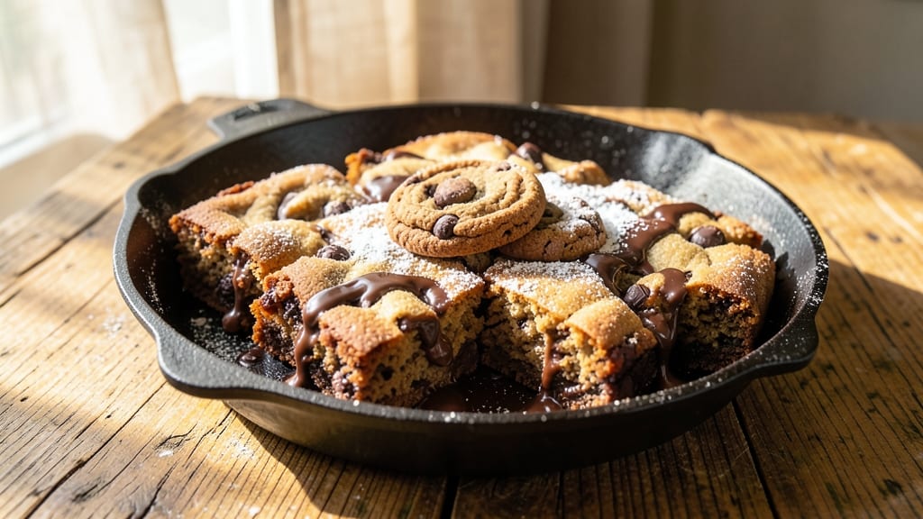 Cast Iron Skillet Chocolate Chip Cookie Brownies Recipe: Crispy Edges, Gooey Chunks, and Deep Chocolate Flavor