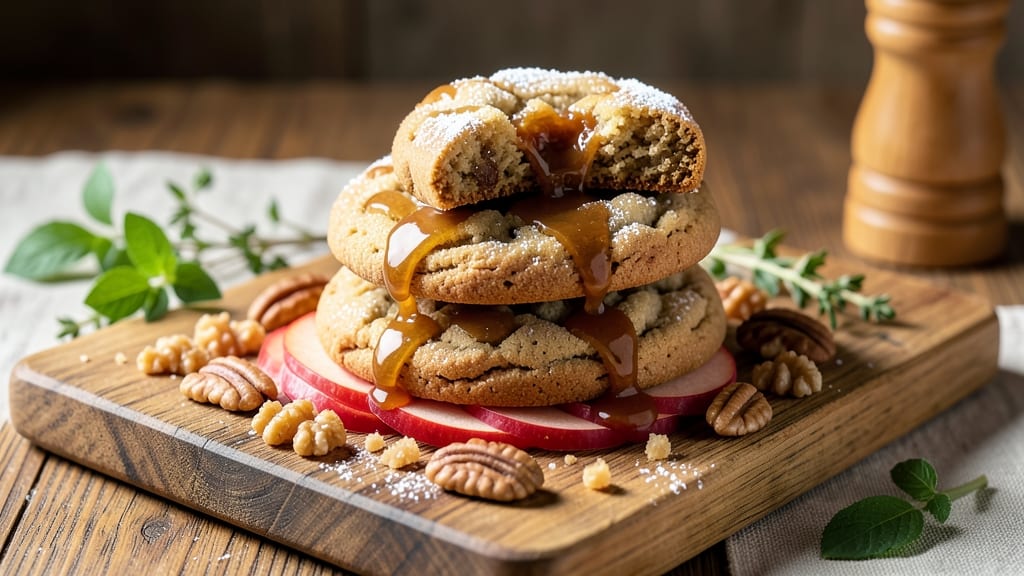 Caramel Apple Crunch Cookie Recipe: Chewy Centers with Crunchy Apple Bites