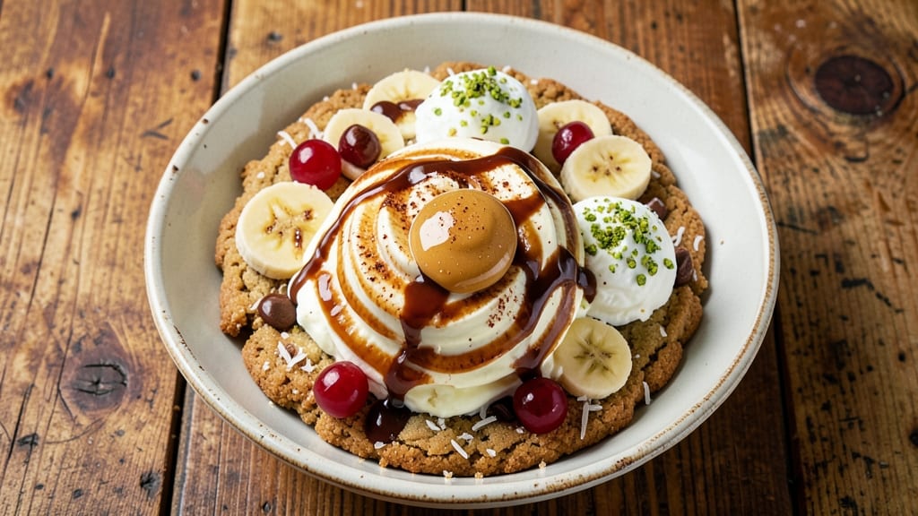 Banana Split Crumbl Cookie Recipe: Vanilla Ice Cream Sandwich Magic