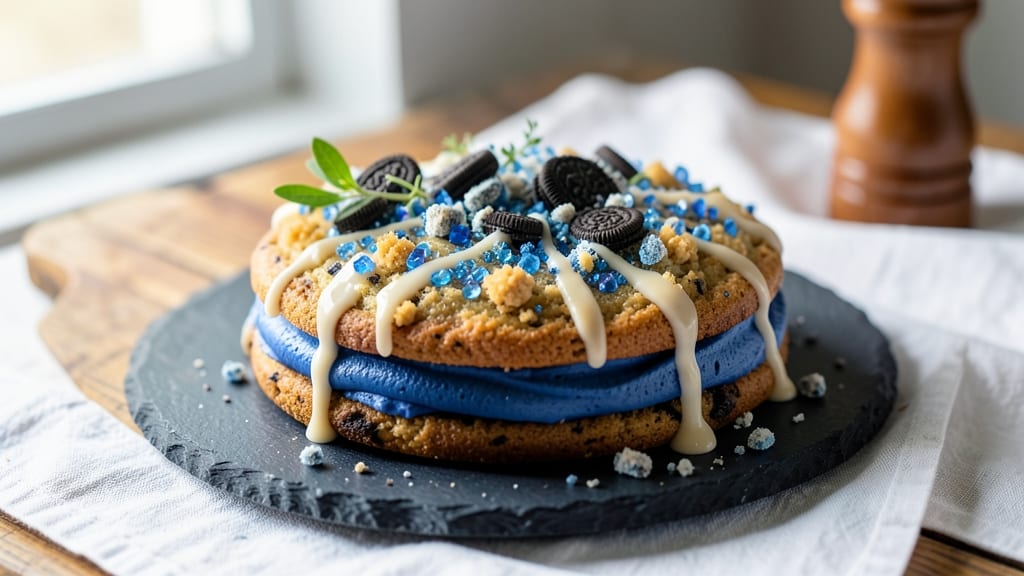 Blue Monster Crumbl Cookie Recipe: Frosting-Free Chunky Chocolate Magic