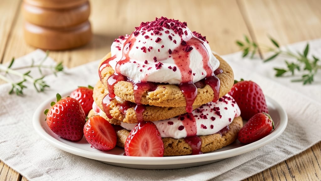 Strawberry Ice Cream Bar Cookie Recipe: Drizzled With Melty Vanilla and Crunchy Top