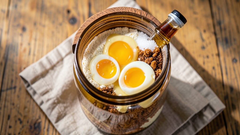 16-Ounce Cookie in a Jar Recipe: Layered Vanilla and Chocolate Chunk Magic